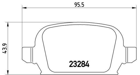 Sada brzdových destiček, kotoučová brzda BREMBO