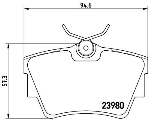 Sada brzdových destiček, kotoučová brzda BREMBO