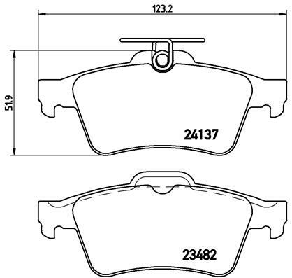 Sada brzdových destiček, kotoučová brzda BREMBO