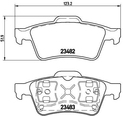 Sada brzdových destiček, kotoučová brzda BREMBO