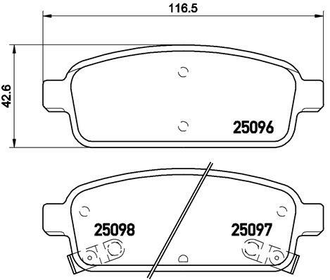 Sada brzdových destiček, kotoučová brzda BREMBO