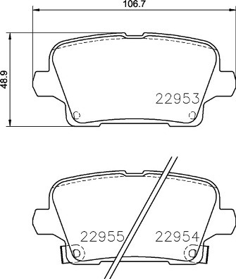 Sada brzdových destiček, kotoučová brzda BREMBO