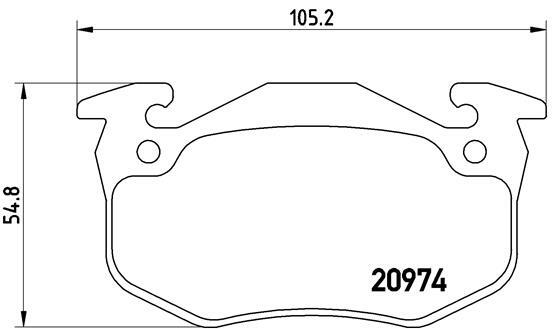 Sada brzdových destiček, kotoučová brzda BREMBO