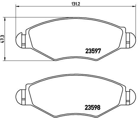 Sada brzdových destiček, kotoučová brzda BREMBO