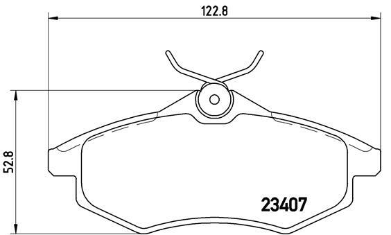 Sada brzdových destiček, kotoučová brzda BREMBO