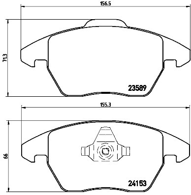 Sada brzdových destiček, kotoučová brzda BREMBO