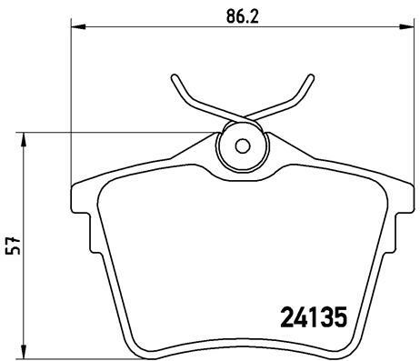 Sada brzdových destiček, kotoučová brzda BREMBO