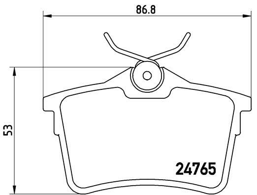 Sada brzdových destiček, kotoučová brzda BREMBO