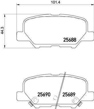 Sada brzdových destiček, kotoučová brzda BREMBO