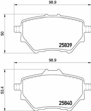 Sada brzdových destiček, kotoučová brzda BREMBO