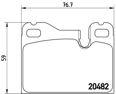 Sada brzdových destiček, kotoučová brzda BREMBO