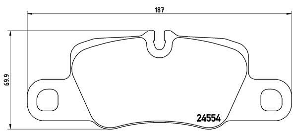 Sada brzdových destiček, kotoučová brzda BREMBO