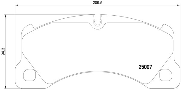 Sada brzdových destiček, kotoučová brzda BREMBO