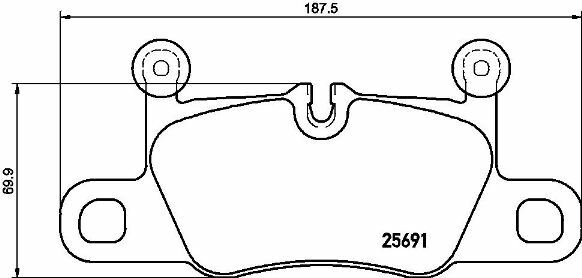 Sada brzdových destiček, kotoučová brzda BREMBO