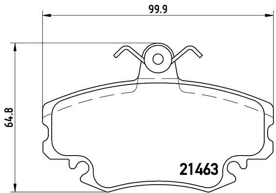 Sada brzdových destiček, kotoučová brzda BREMBO