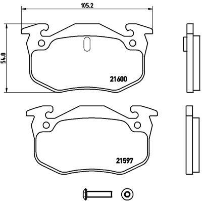 Sada brzdových destiček, kotoučová brzda BREMBO