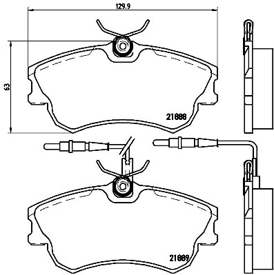 Sada brzdových destiček, kotoučová brzda BREMBO