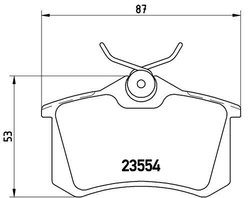 Sada brzdových destiček, kotoučová brzda BREMBO