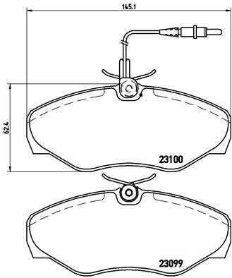 Sada brzdových destiček, kotoučová brzda BREMBO