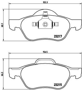 Sada brzdových destiček, kotoučová brzda BREMBO