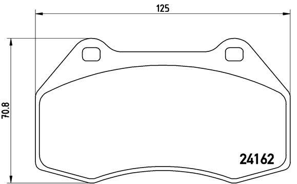 Sada brzdových destiček, kotoučová brzda BREMBO