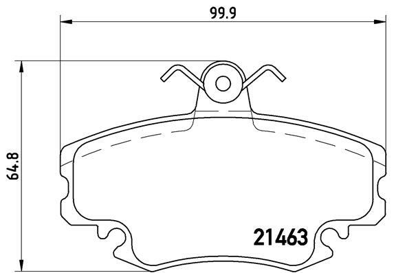 Sada brzdových destiček, kotoučová brzda BREMBO