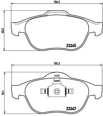 Sada brzdových destiček, kotoučová brzda BREMBO