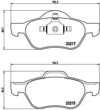 Sada brzdových destiček, kotoučová brzda BREMBO