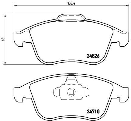 Sada brzdových destiček, kotoučová brzda BREMBO