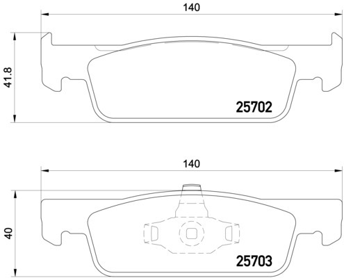 Sada brzdových destiček, kotoučová brzda BREMBO