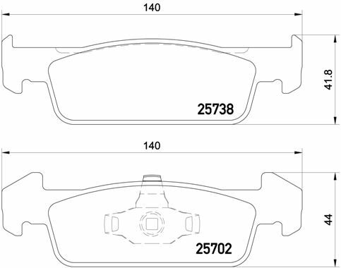 Sada brzdových destiček, kotoučová brzda BREMBO