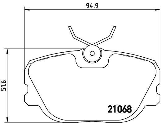 Sada brzdových destiček, kotoučová brzda BREMBO