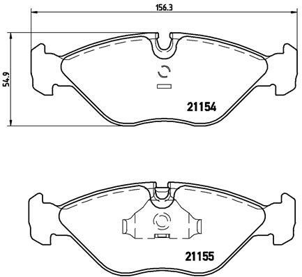 Sada brzdových destiček, kotoučová brzda BREMBO