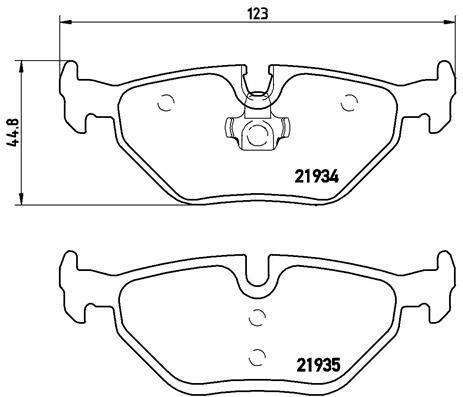 Sada brzdových destiček, kotoučová brzda BREMBO