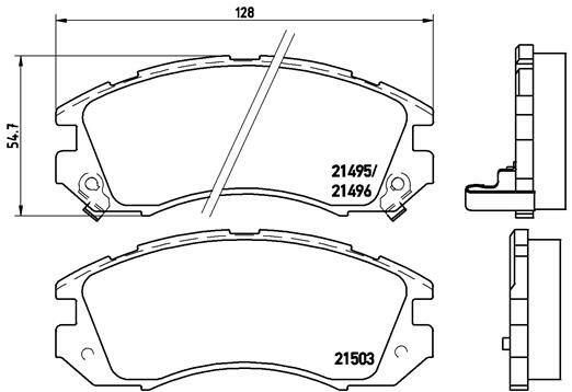 Sada brzdových destiček, kotoučová brzda BREMBO