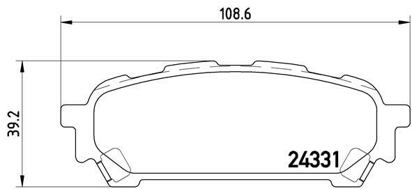 Sada brzdových destiček, kotoučová brzda BREMBO