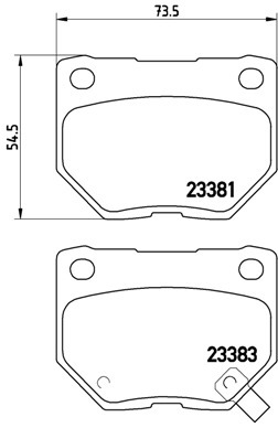 Sada brzdových destiček, kotoučová brzda BREMBO