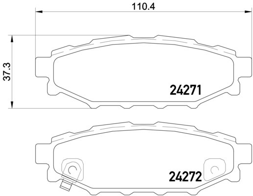 Sada brzdových destiček, kotoučová brzda BREMBO