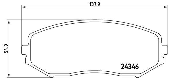 Sada brzdových destiček, kotoučová brzda BREMBO