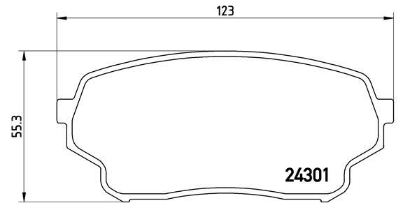 Sada brzdových destiček, kotoučová brzda BREMBO