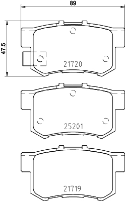 Sada brzdových destiček, kotoučová brzda BREMBO