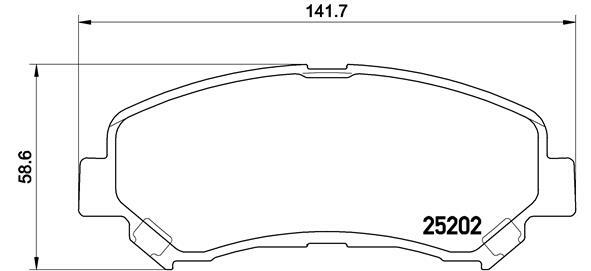 Sada brzdových destiček, kotoučová brzda BREMBO