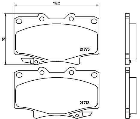 Sada brzdových destiček, kotoučová brzda BREMBO