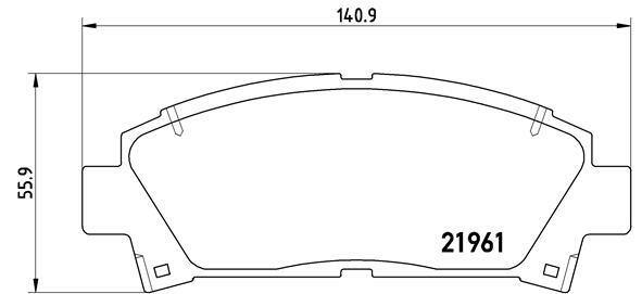 Sada brzdových destiček, kotoučová brzda BREMBO