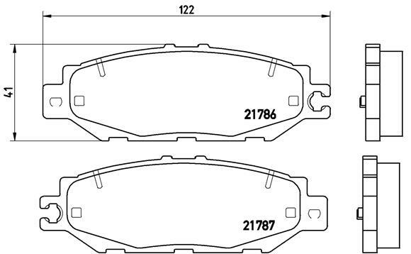 Sada brzdových destiček, kotoučová brzda BREMBO