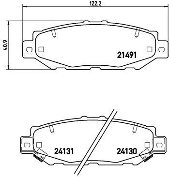 Sada brzdových destiček, kotoučová brzda BREMBO