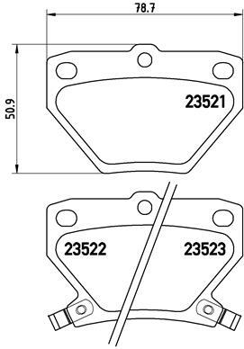 Sada brzdových destiček, kotoučová brzda BREMBO