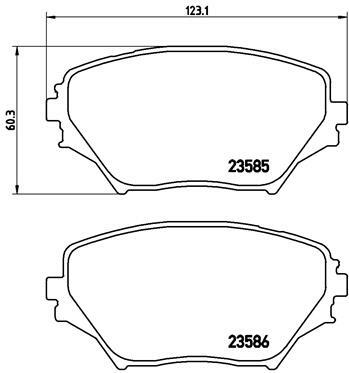 Sada brzdových destiček, kotoučová brzda BREMBO