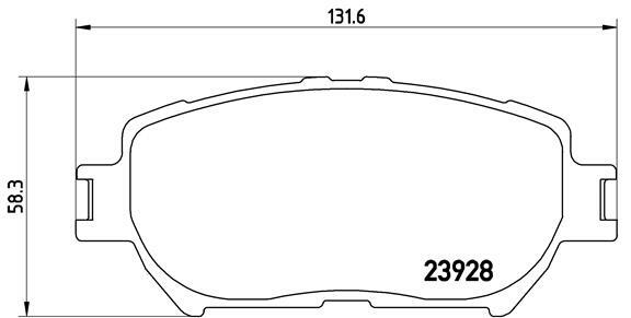 Sada brzdových destiček, kotoučová brzda BREMBO