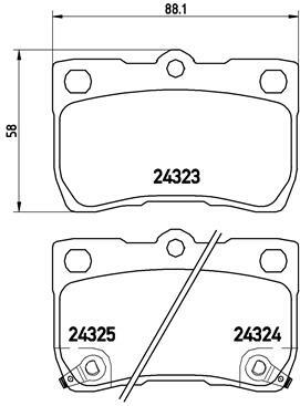 Sada brzdových destiček, kotoučová brzda BREMBO